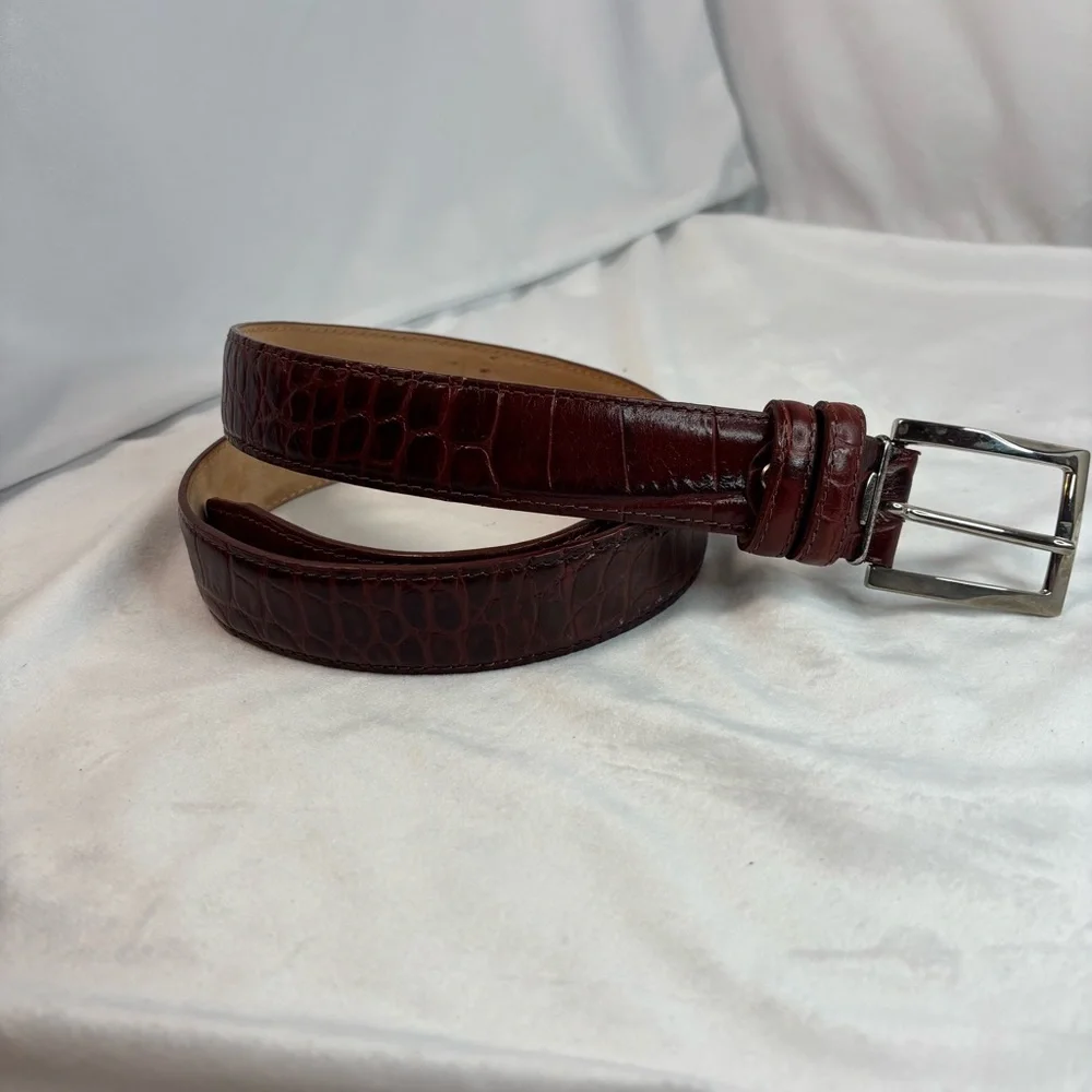 VERA PELLE  Real Italian Leather Men's Belt Tan 41